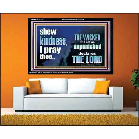THE WICKED WILL NOT GO UNPUNISHED  Bible Verse for Home Acrylic Frame  GWAMEN10330  