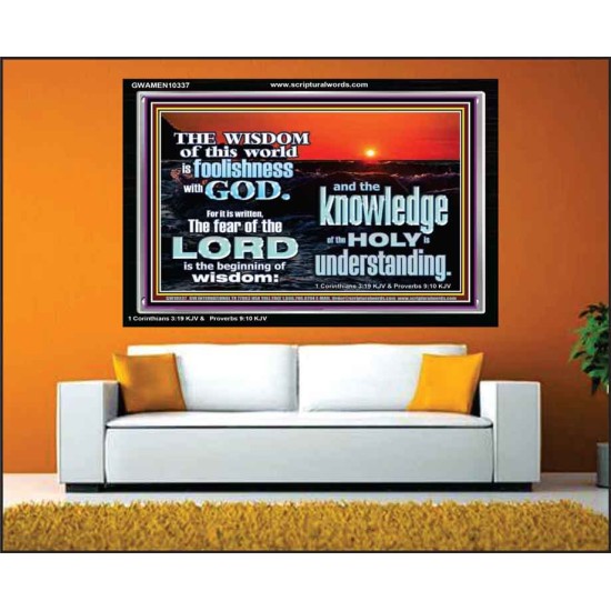 THE FEAR OF THE LORD BEGINNING OF WISDOM  Inspirational Bible Verses Acrylic Frame  GWAMEN10337  