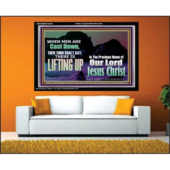 THOU SHALL SAY LIFTING UP  Ultimate Inspirational Wall Art Picture  GWAMEN10353  