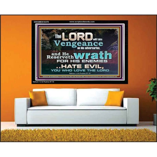 HATE EVIL YOU WHO LOVE THE LORD  Children Room Wall Acrylic Frame  GWAMEN10378  