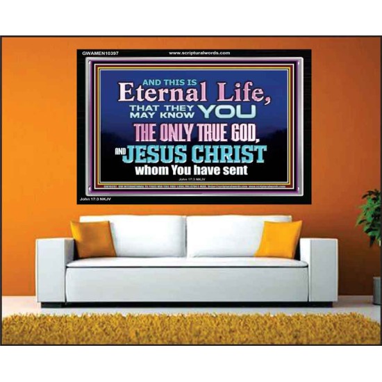 CHRIST JESUS THE ONLY WAY TO ETERNAL LIFE  Sanctuary Wall Acrylic Frame  GWAMEN10397  