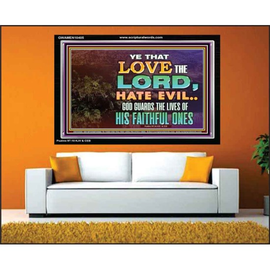 GOD GUARDS THE LIVES OF HIS FAITHFUL ONES  Children Room Wall Acrylic Frame  GWAMEN10405  