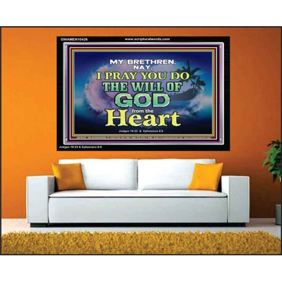 DO THE WILL OF GOD FROM THE HEART  Unique Scriptural Acrylic Frame  GWAMEN10426  