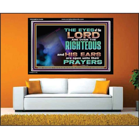 THE EYES OF THE LORD ARE OVER THE RIGHTEOUS  Religious Wall Art   GWAMEN10486  