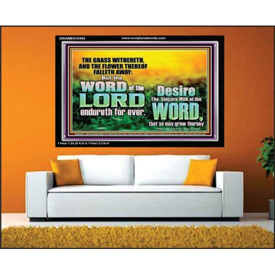 THE WORD OF THE LORD ENDURETH FOR EVER  Christian Wall Décor Acrylic Frame  GWAMEN10493  