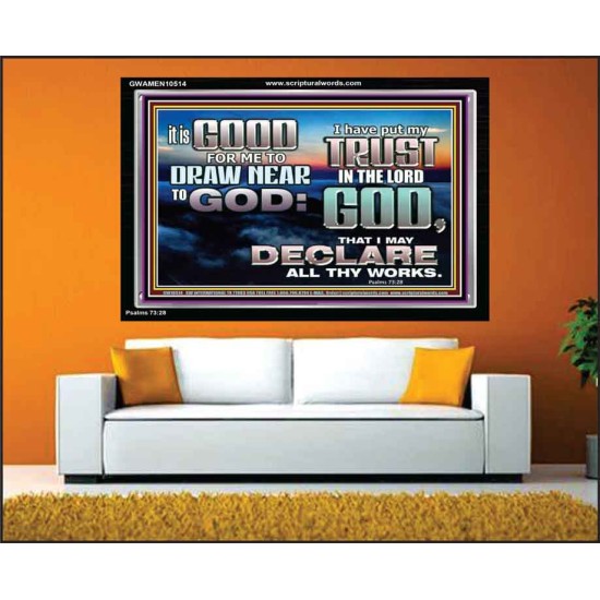 DRAW NEARER TO THE LIVING GOD  Bible Verses Acrylic Frame  GWAMEN10514  