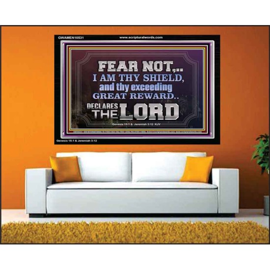 I AM THY SHIELD AND EXCEEDING GREAT REWARD  Unique Power Bible Acrylic Frame  GWAMEN10531  