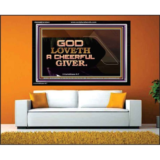 GOD LOVETH A CHEERFUL GIVER  Christian Paintings  GWAMEN10541  