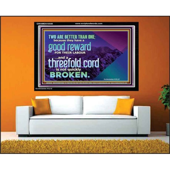 TWO ARE BETTER THAN ONE  Contemporary Christian Wall Art Acrylic Frame  GWAMEN10548  