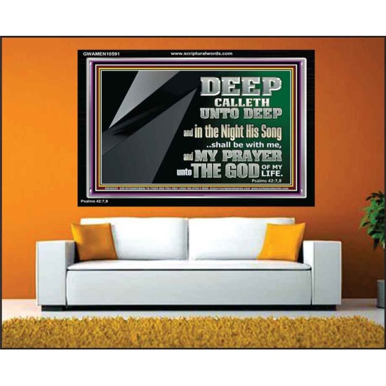 DEEP CALLETH UNTO DEEP  Modern Wall Art  GWAMEN10591  