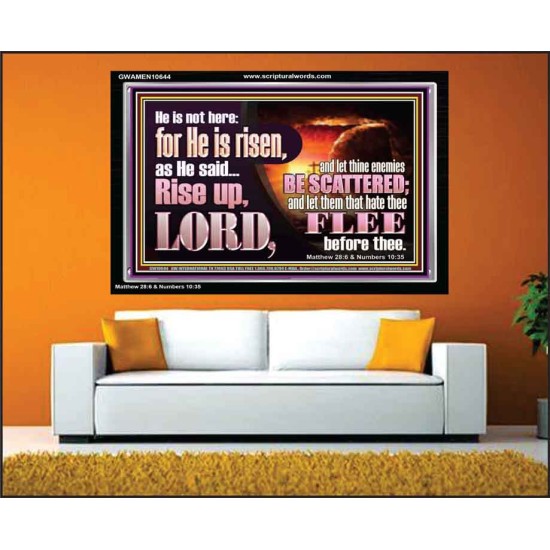 HE IS NOT HERE FOR HE IS RISEN  Ultimate Inspirational Wall Art Picture  GWAMEN10644  