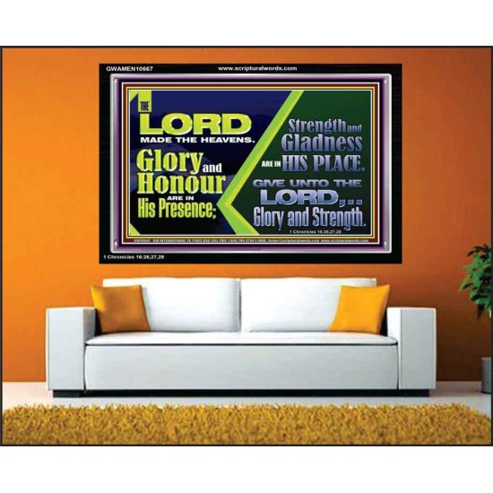 GLORY AND HONOUR ARE IN HIS PRESENCE  Eternal Power Acrylic Frame  GWAMEN10667  