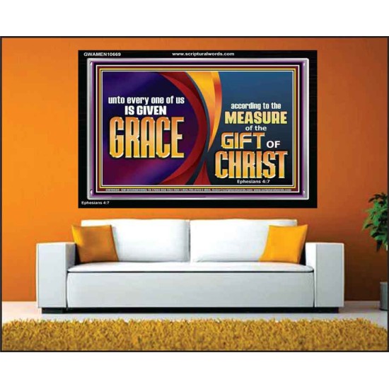 A GIVEN GRACE ACCORDING TO THE MEASURE OF THE GIFT OF CHRIST  Children Room Wall Acrylic Frame  GWAMEN10669  