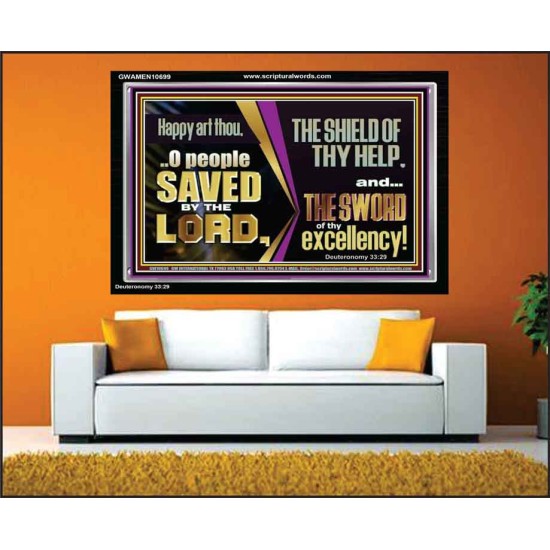 O PEOPLE SAVED BY THE LORD  Children Room Wall Acrylic Frame  GWAMEN10699  