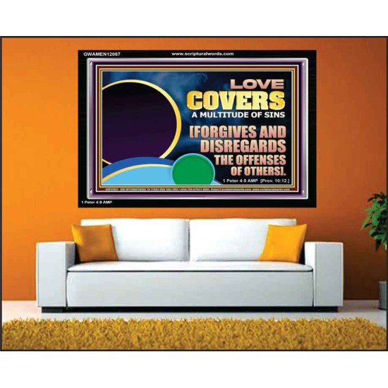 FORGIVES AND DISREGARDS THE OFFENSES OF OTHERS  Religious Wall Art Acrylic Frame  GWAMEN12067  