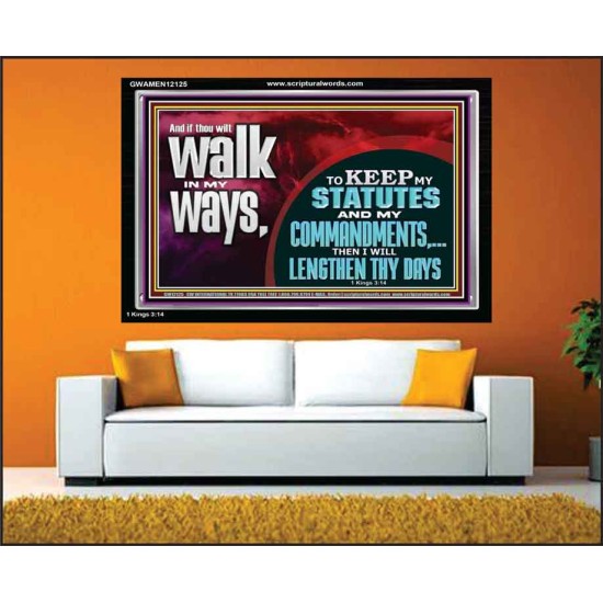 KEEP MY STATUTES AND MY COMMANDMENTS  Custom Wall Scripture Art  GWAMEN12125  