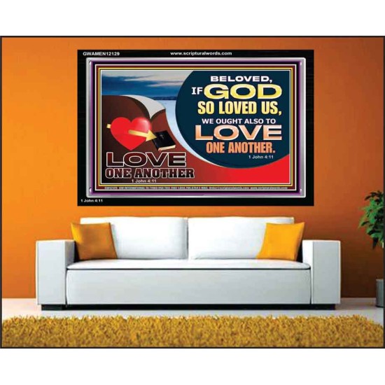 LOVE ONE ANOTHER  Custom Contemporary Christian Wall Art  GWAMEN12129  