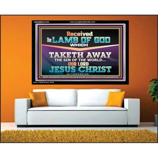 RECEIVED THE LAMB OF GOD OUR LORD JESUS CHRIST  Art & Décor Acrylic Frame  GWAMEN12153  