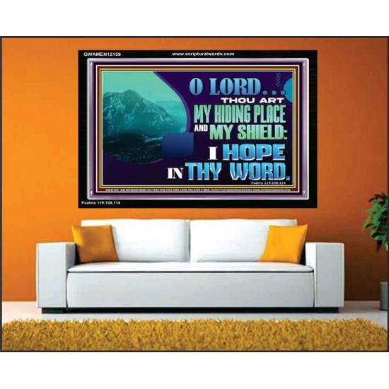 THOU ART MY HIDING PLACE AND SHIELD  Large Custom Acrylic Frame   GWAMEN12159  