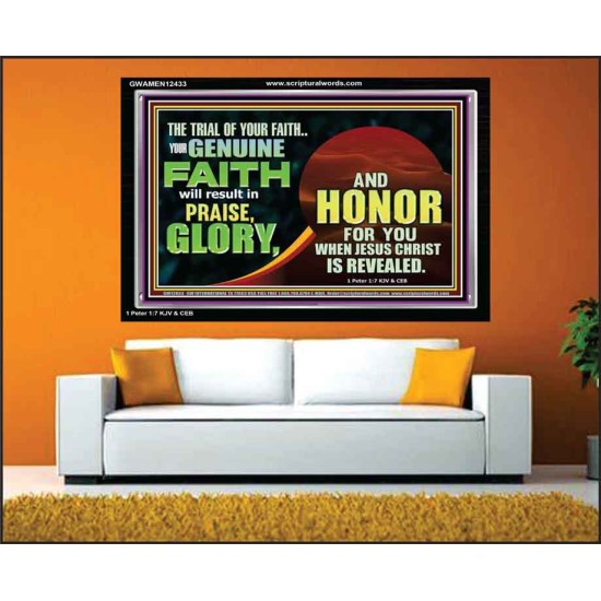 YOUR GENUINE FAITH WILL RESULT IN PRAISE GLORY AND HONOR  Children Room  GWAMEN12433  