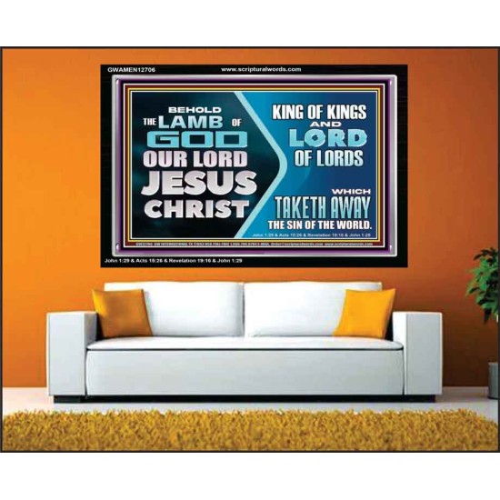 THE LAMB OF GOD OUR LORD JESUS CHRIST  Acrylic Frame Scripture   GWAMEN12706  