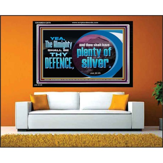 THE ALMIGHTY SHALL BE THY DEFENCE  Religious Art Acrylic Frame  GWAMEN12979  