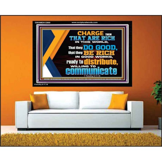 DO GOOD AND BE RICH IN GOOD WORKS  Religious Wall Art   GWAMEN12980  