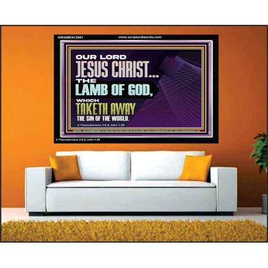 THE LAMB OF GOD WHICH TAKETH AWAY THE SIN OF THE WORLD  Children Room Wall Acrylic Frame  GWAMEN12991  