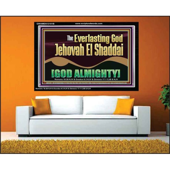 EVERLASTING GOD JEHOVAH EL SHADDAI GOD ALMIGHTY   Scripture Art Portrait  GWAMEN13101B  