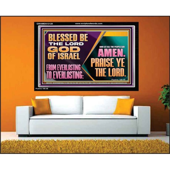 LET ALL THE PEOPLE SAY PRAISE THE LORD HALLELUJAH  Art & Wall Décor Acrylic Frame  GWAMEN13128  