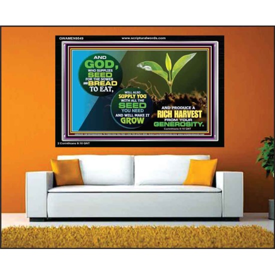 THE GREAT PROVIDER JEHOVAH JIREH  Unique Scriptural Acrylic Frame  GWAMEN9549  