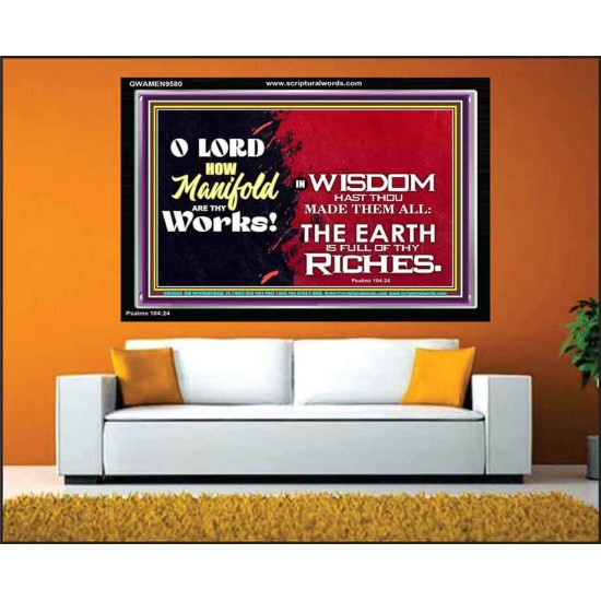 MANY ARE THY WONDERFUL WORKS O LORD  Children Room Acrylic Frame  GWAMEN9580  