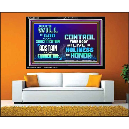 THE WILL OF GOD SANCTIFICATION HOLINESS AND RIGHTEOUSNESS  Church Acrylic Frame  GWAMEN9588  