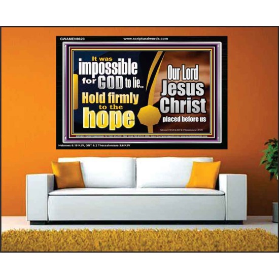 GOD NEVER LIE ONLY BELIEVE  Art & Wall Décor  GWAMEN9820  