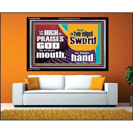 A TWO EDGED SWORD  Contemporary Christian Wall Art Acrylic Frame  GWAMEN9965  