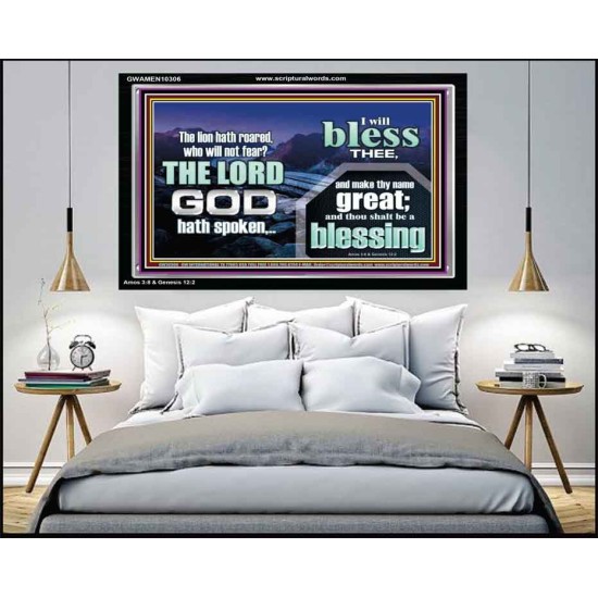I BLESS THEE AND THOU SHALT BE A BLESSING  Custom Wall Scripture Art  GWAMEN10306  