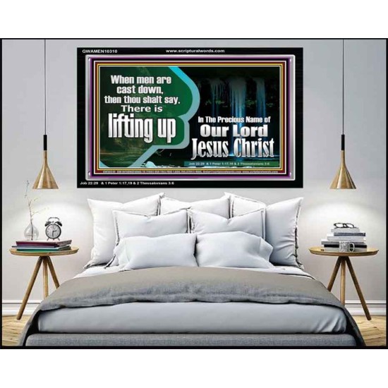 YOU ARE LIFTED UP IN CHRIST JESUS  Custom Christian Artwork Acrylic Frame  GWAMEN10310  