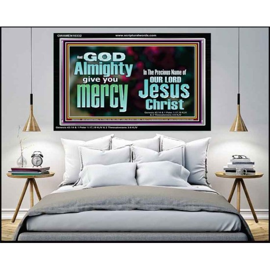GOD ALMIGHTY GIVES YOU MERCY  Bible Verse for Home Acrylic Frame  GWAMEN10332  