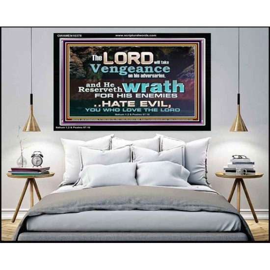 HATE EVIL YOU WHO LOVE THE LORD  Children Room Wall Acrylic Frame  GWAMEN10378  