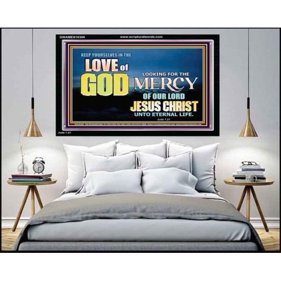KEEP YOURSELVES IN THE LOVE OF GOD           Sanctuary Wall Picture  GWAMEN10388  