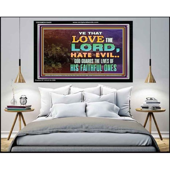 GOD GUARDS THE LIVES OF HIS FAITHFUL ONES  Children Room Wall Acrylic Frame  GWAMEN10405  