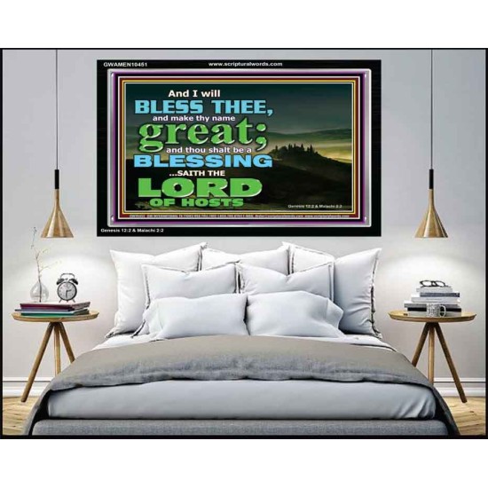 THOU SHALL BE A BLESSINGS  Acrylic Frame Scripture   GWAMEN10451  