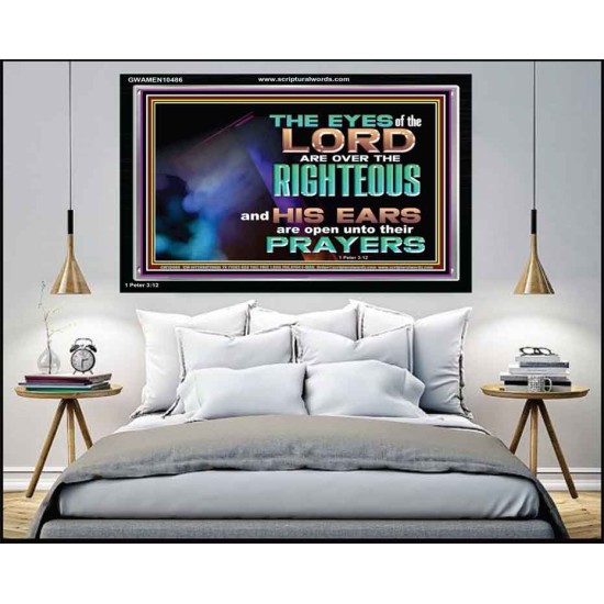 THE EYES OF THE LORD ARE OVER THE RIGHTEOUS  Religious Wall Art   GWAMEN10486  