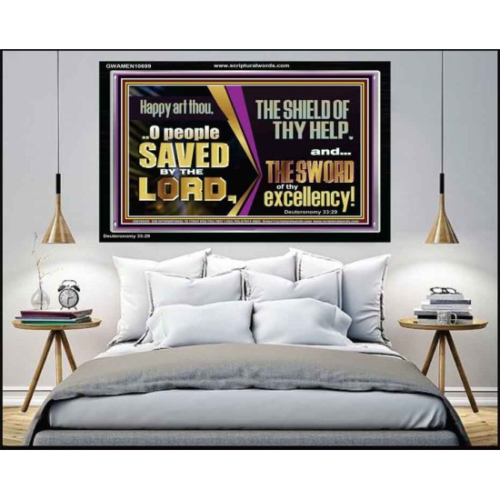 O PEOPLE SAVED BY THE LORD  Children Room Wall Acrylic Frame  GWAMEN10699  