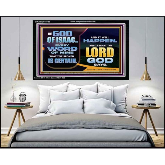 THE WORD OF THE LORD IS CERTAIN AND IT WILL HAPPEN  Modern Christian Wall Décor  GWAMEN10780  