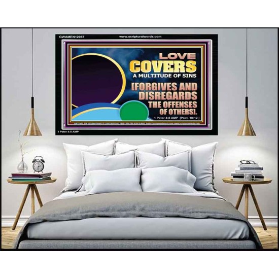 FORGIVES AND DISREGARDS THE OFFENSES OF OTHERS  Religious Wall Art Acrylic Frame  GWAMEN12067  