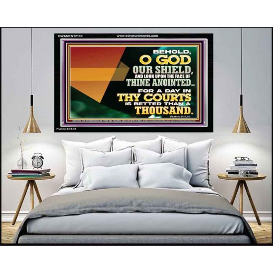 A DAY IN THY COURTS IS BETTER THAN A THOUSAND  Acrylic Frame Sciptural Décor  GWAMEN12103  