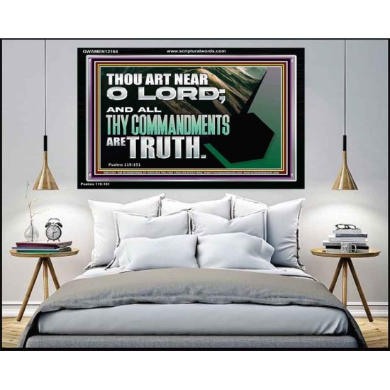 ALL THY COMMANDMENTS ARE TRUTH O LORD  Inspirational Bible Verse Acrylic Frame  GWAMEN12164  