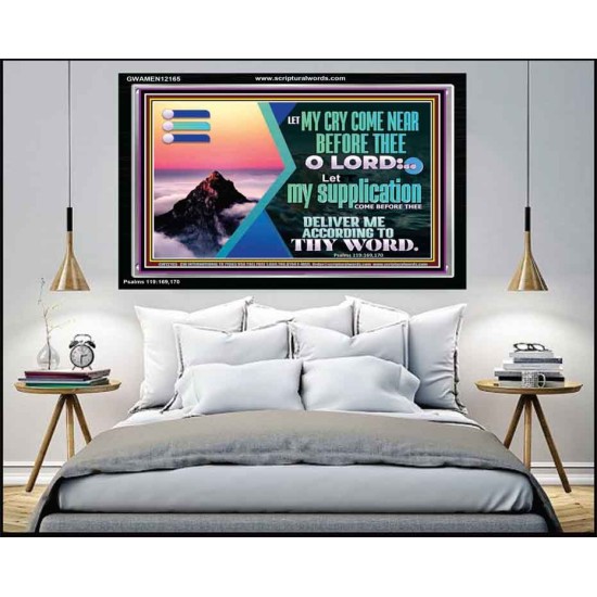 LET MY CRY COME NEAR BEFORE THEE O LORD  Inspirational Bible Verse Acrylic Frame  GWAMEN12165  