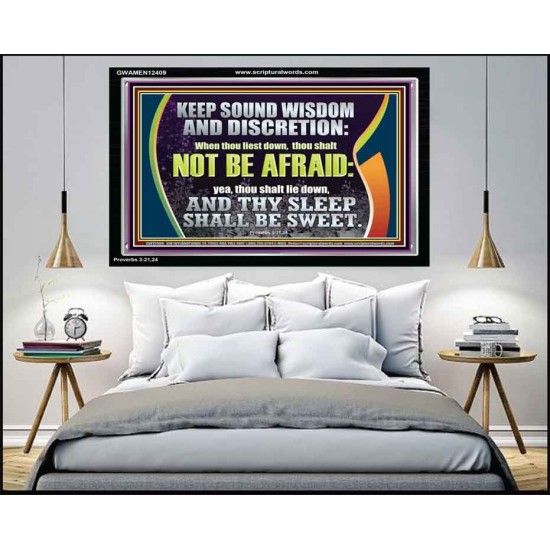 THY SLEEP SHALL BE SWEET  Ultimate Inspirational Wall Art  Acrylic Frame  GWAMEN12409  